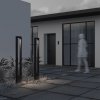 Lampa stojąca ogrodowa zewnętrzna słupek nowoczesna LED metalowa grafit prostokąt Bonn MAYTONI O425FL-L20GF